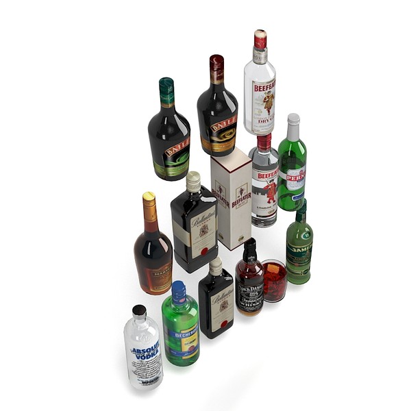 3d model bar bottles set - Bar Bottles Set by shop3ds